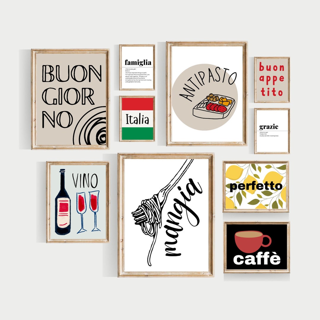 Italian Prints, Italian Kitchen Wall Art, PRINTABLE, Trendy Italian