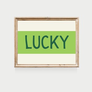 lucky print, PRINTABLE, green wall art, st patricks day wall art, irish wall art, lucky printable wall art
