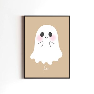 Söt spöktryck, neutral Halloweendekoration (digital nedladdning) bild 3