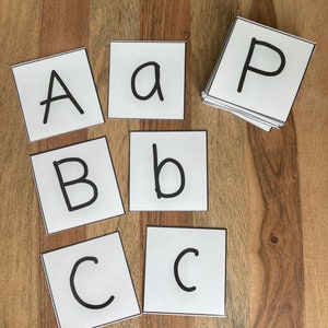 Alphabet Kartenset - Groß- und Kleinschreibung - Digitaler Download