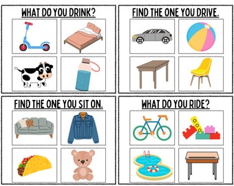 Printable Feature/Function/Class Task Cards - Wh- Question Flashcards - Essential Learning Aids for Teachers & Therapists