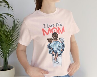 Camiseta "Amo a mi mamá", regalo cristiano para el Día de la Madre