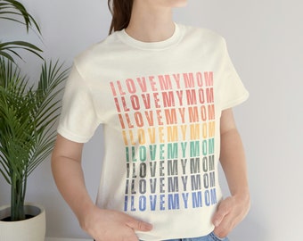 Camiseta "Amo a mi mamá", camiseta con versículo bíblico cristiano