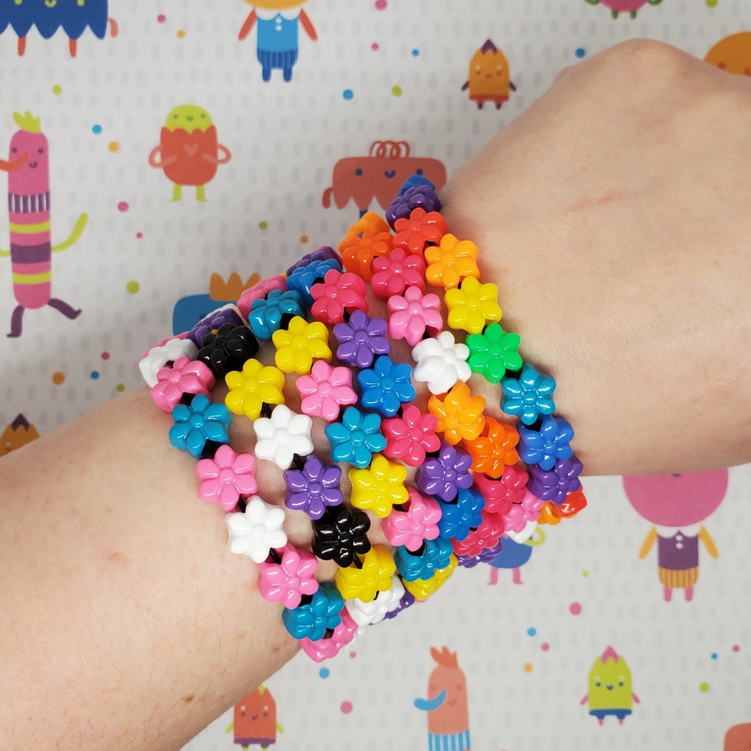 LGBTQ+ Pride Kandi Flower Bracelets - Etsy