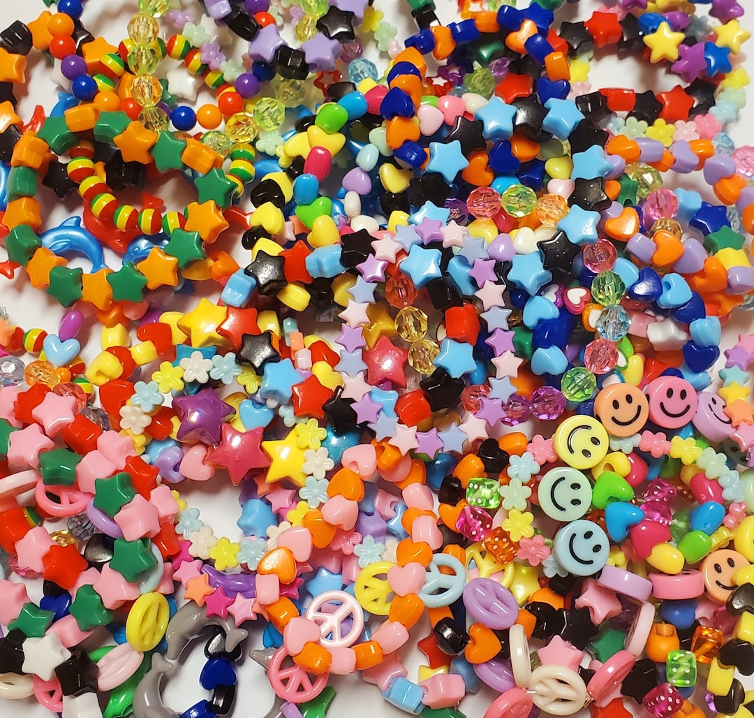 Random or Custom Mystery Kandi Single Bracelets (shape Beads Only) Grab ...
