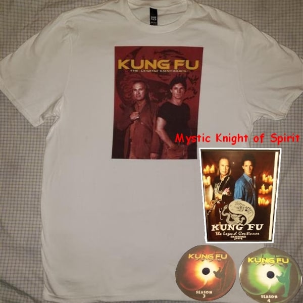 Kung Fu – The Legend Continues (1993) Custom made Tshirt and BluRay Collection seasons 3 and 4 David Carradine Chris Potter