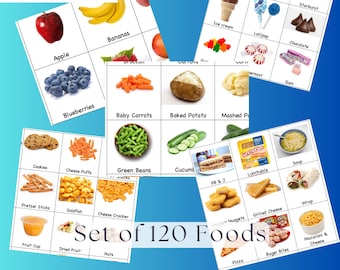 Food Set of 120 Picture Communication Cards