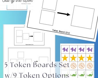 5 Token Board Set w/9 Token Options