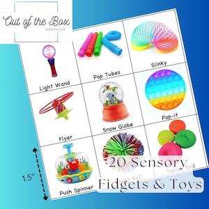 Sensory Fidgets & Toys Fotocommunicatiekaarten