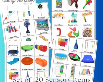 Set of 120 Sensory Picture Communication Cards
