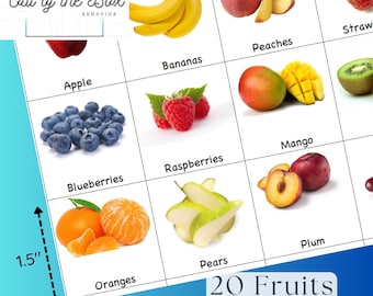 Fruit Picture Communication Cards