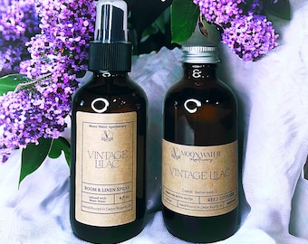 VINTAGE LILIAC -  Room Spray – Real Lilac Oil | Home Fragrance infused Moon Water | Spring Summer | Fresh Clean Floral | Unique Hippie