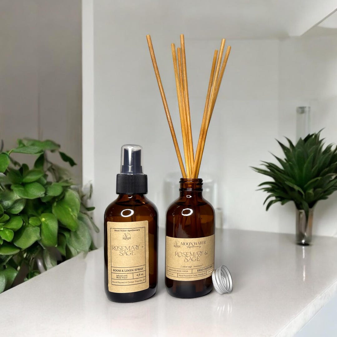 Saje Reed Diffuser Rosemary Sage {reed Diffuser} – Herbal Aromatherapy Scent | Earthy Moon ...