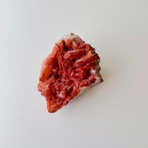Rare Red Quartz Crystal - Hematoid Quartz | Grounding & Strength | Collector Mineral | Hematite Specimen | Natural Cluster, Spiritual Decor
