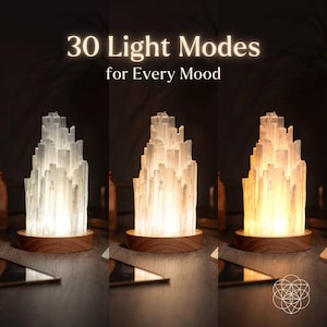 Selenite Crystal Lamp – 3lb Natural Energy Clearing Light | Remote Control Healing Glow | Luxury Spiritual Decor from Morocco Bild 1