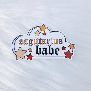Sagittarius Zodiac Waterproof Vinyl Sticker – Pastel Decal for Laptop, Journal & Water Bottle | Astrology | Tarot Metaphysical |Witch Hippie