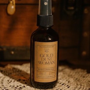 GOLD DUST WOMAN - Reed Diffuser Room Spray –Stevie Nicks Inspired | Home Fragrance Moon Water Infused|Golden Santal Blush Incense Le Labo 33
