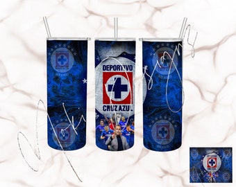 Cruz Azul Tumbler,Mexican Soccer Team, Tumbler Wrap,Cruz Azul , tumbler, Soccer, Soccer Team, PNG