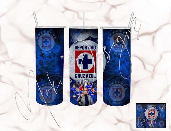 Cruz Azul Tumbler Wrap: Mexican Soccer Team (PNG Digital Download)