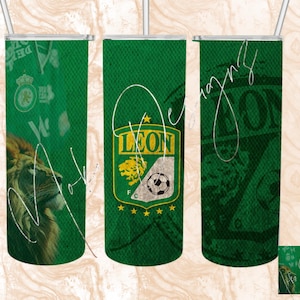 Club Leon , Mexican Soccer Team, Tumbler Wrap,club Leon, tumbler, Soccer, Soccer Team, PNG, Leon