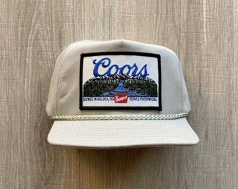 Original Coors Banquet Landscape Patch on Beige Rope Hat with SnapBack