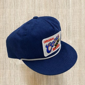 Coors Original Rodeo Patch on Navy Blue Corduroy Hat Rope With Snapback ...