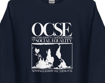 OCSE - Organización de Cartógrafos para la Igualdad Social - Suéter con diseño de abanico del Ala Oeste