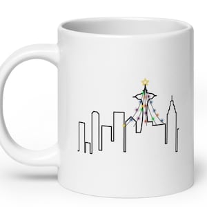 Taza Frasier Skyline (versión navideña) - Taza navideña Frasier de Seattle y Boston