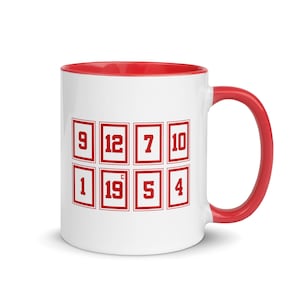 Retired Jersey Number Banners - Detroit Red Wings Fan Mug