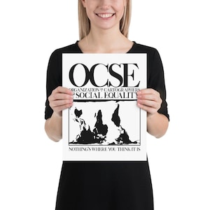 Organization of Cartographers for Social Equality - West Wing Fan Poster (BLACK)