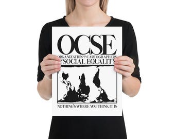 Organización de Cartógrafos para la Igualdad Social - Afiche de fans de West Wing (NEGRO)