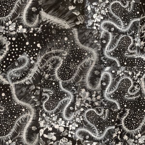 Messy Mind, Black & White wall art , Abstract, digital download, dark, mysterious, modern art
