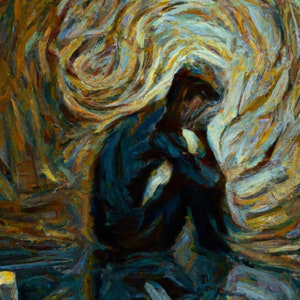 Broken Man - Digital Print - Digital download - Wall art - Abstract - Oil painting download