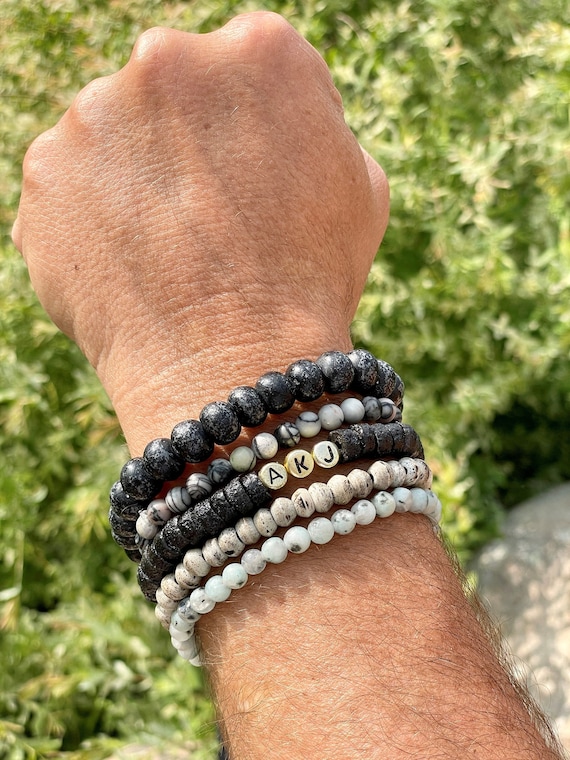 Men's beaded stretch bracelets deals