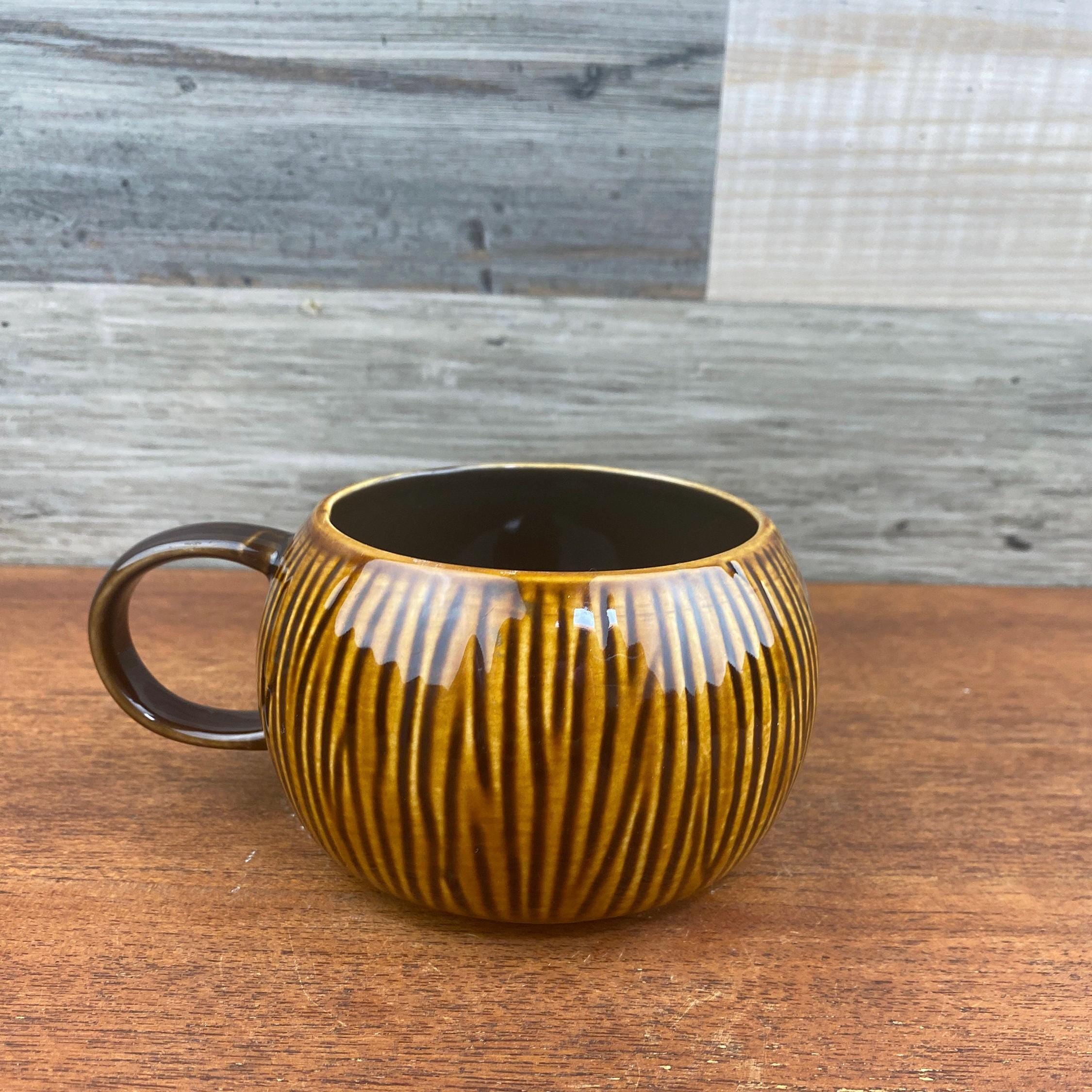 Set of Two Starbucks Brown Coconut Coffee Mugs: Tiki Decor - Etsy
