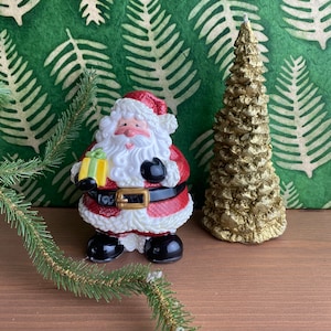 Fitz and Floyd Essentials Santa Christmas Figurine, Trinket Jar, Holiday Decor, Fitz and Floyd Christmas