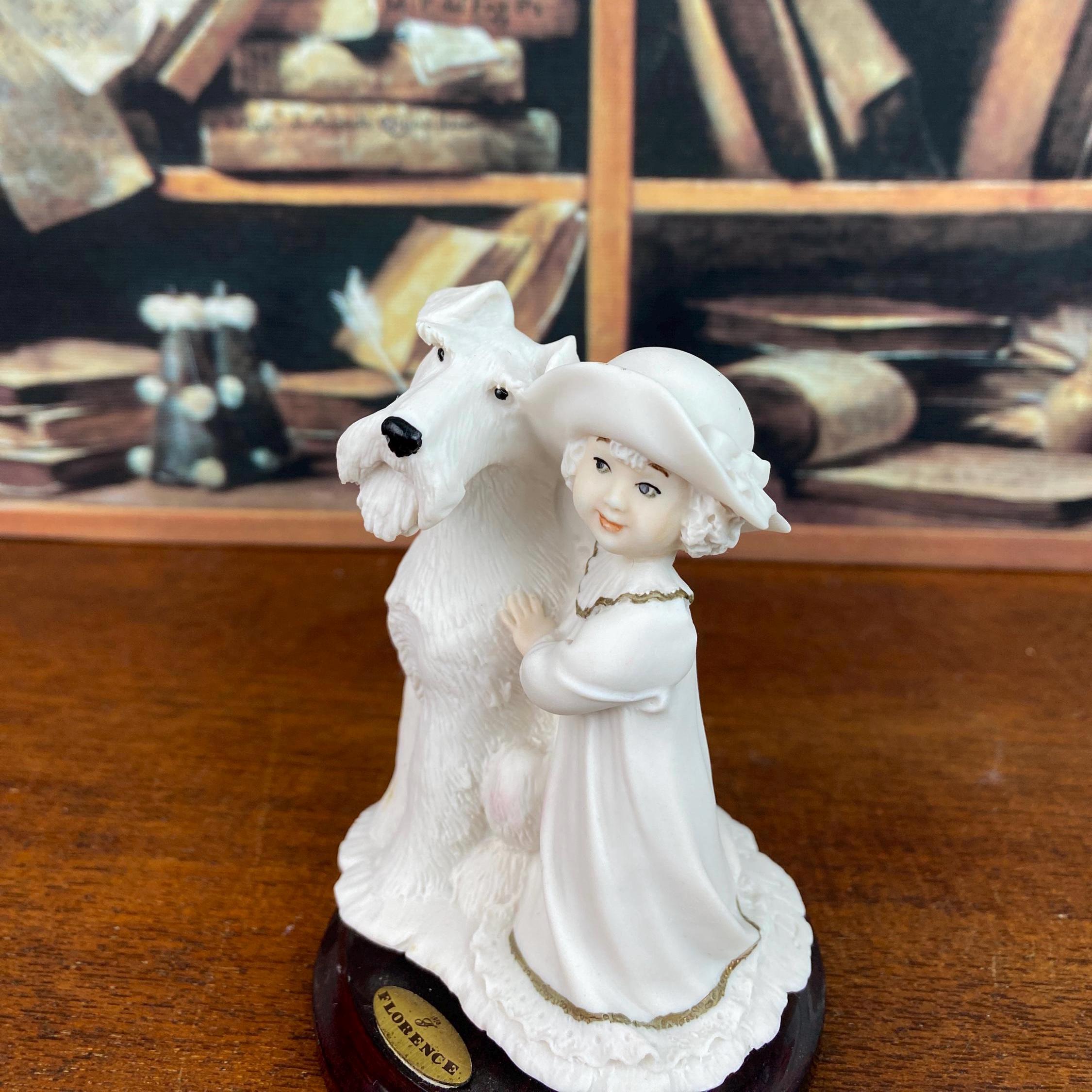 Giuseppe Armani Figurine: Girl With Dog, Florence Collection - Etsy