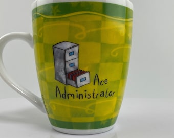 Taza de Administrador Ace - Serie "Solo un trabajo" Historia y heráldica