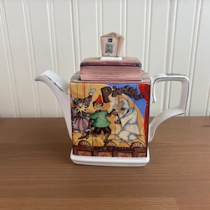 Sadler Classic Stories Pinocchio Teapot ~ Sadler Collectors Teapot Made in Staffordshire