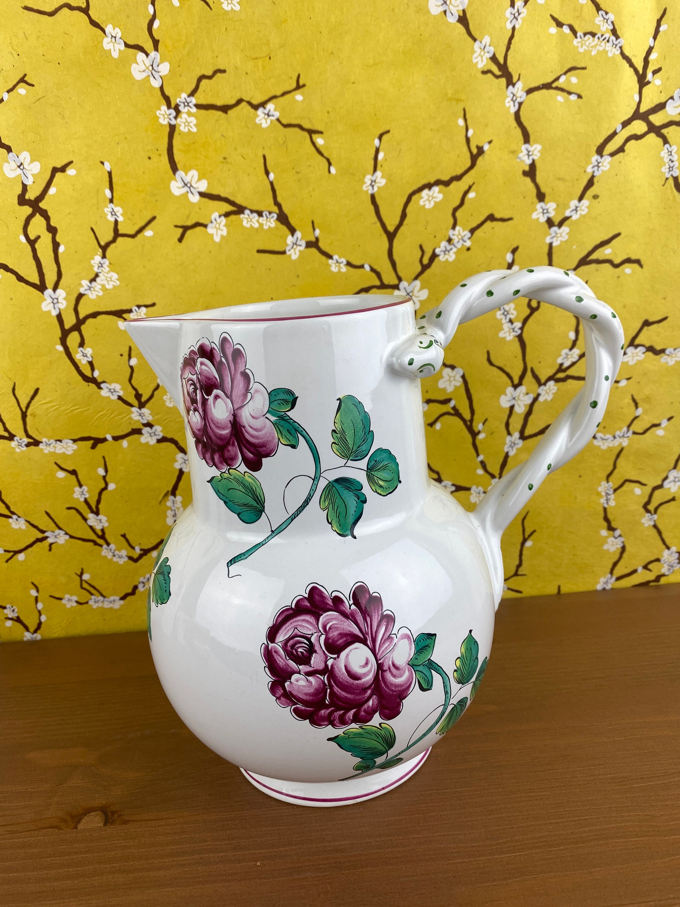 Vintage Tiffany & Co. Strasbourg Flowers Pitcher With Snake Handle