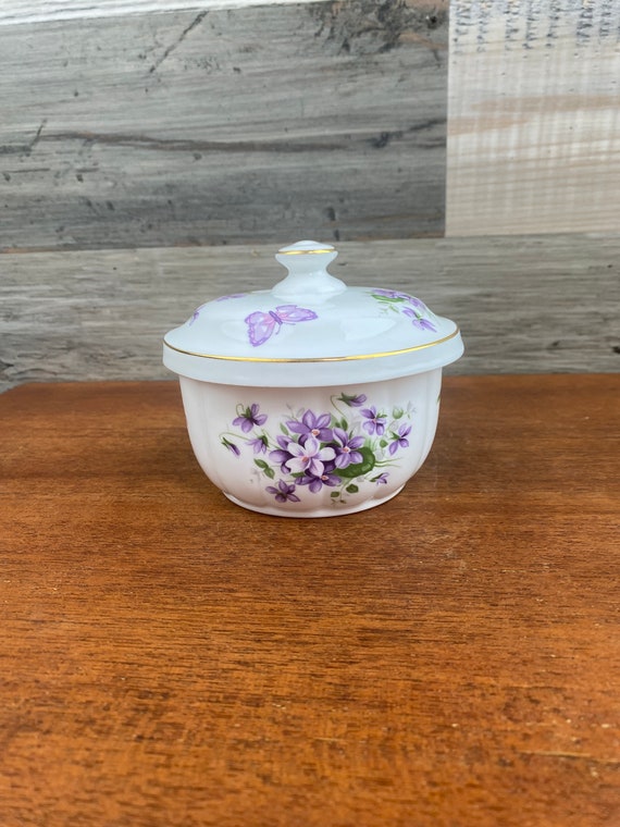 English Country Aynsley Wild Violets  Floral Trink