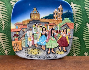 Vintage Royal Doulton Christmas Plate: "Christmas in Mexico" Beswick Design