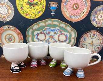 Juego vintage de 4 tazas para caminar de Carlton Ware