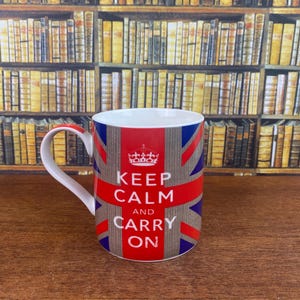 Englischer Becher ""Keep Calm And Carry On"" Becher, Union Jack Becher, Handgemacht Jack Union Flagge Becher."