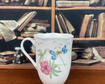 Tazza Lenox Butterfly Meadow Dragonfly: tazza in porcellana floreale