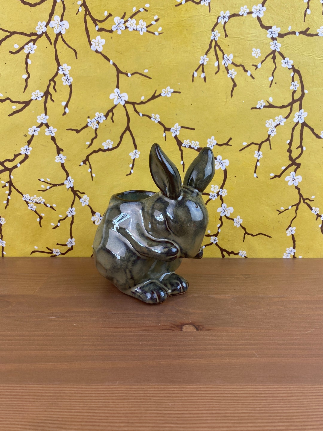 Partylite Bunny Votive Candleholder, Glazed Terracotta Votive Holder ...