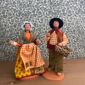 French Country Provence Authentic French Claude Carbonel Terracotta Santons, Old Couple