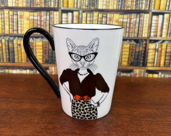 Hipster Animal "Sassy Cat" Mug