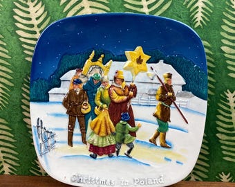 Vintage Royal Doulton Christmas Plate: Polish Tradition, Beswick Design