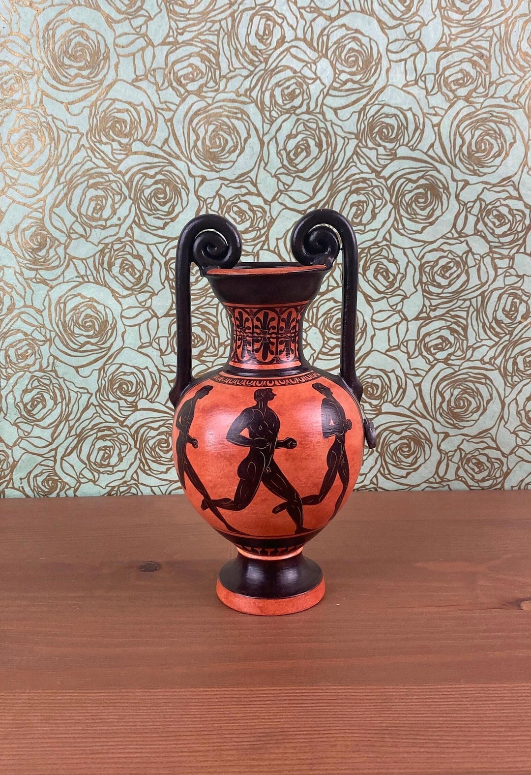 Greek Reproductions Greek Amphora Vase - Panathenaic, Ancient Greece Amphora Reproduction ...